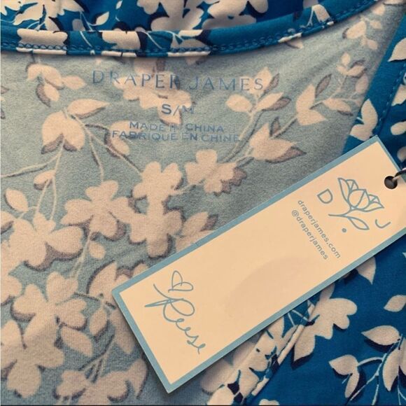NWT draper James floral blue dress s/m - Picture 7 of 7